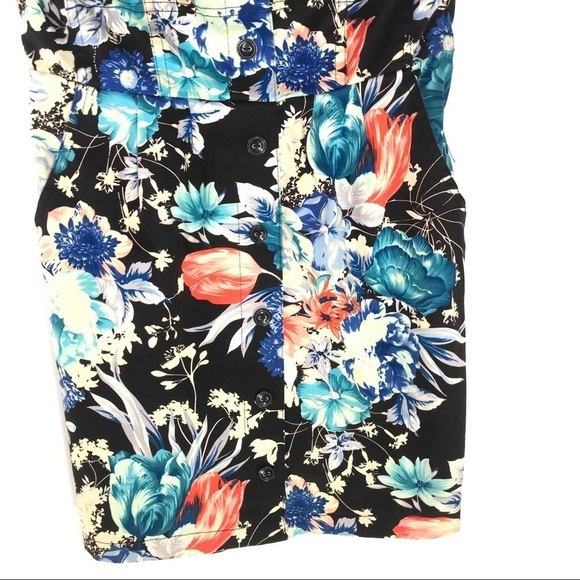 Mind Code Strapless Floral Mini Dress - Picture 3 of 8